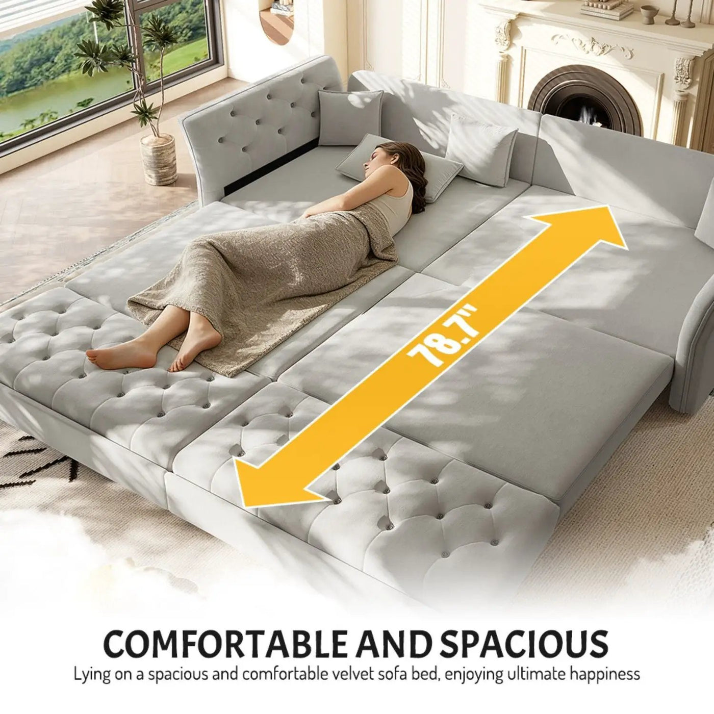 Oversize Pull Out Sofa Bed For Living Room by HouseOfZazla