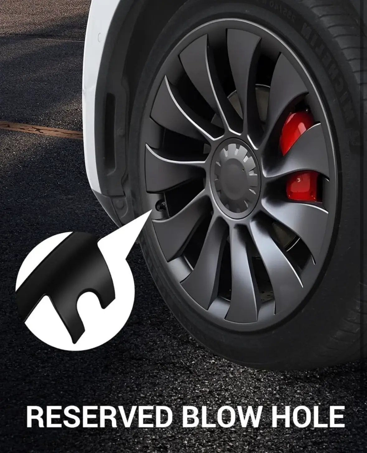 BASENOR Tesla Model Y 21 Inch Wheel Rim Protector ABS Rim Guard Hubcap Curb Rash Cover Car Protection Tire Trim Rings for Model Y Exterior Ac by Selzalot