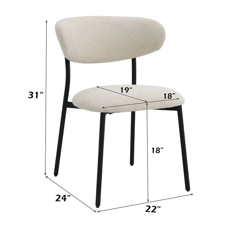 Jirina - Side Chair (Set of 2) - Beige Chenille by Unique Piece Furniture