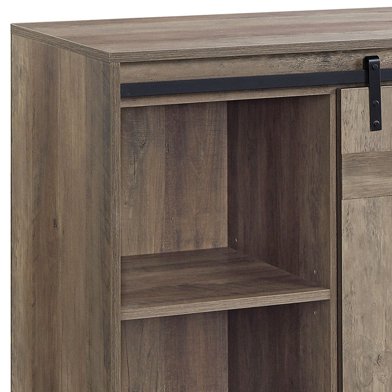 Bellarosa TV Stand with Sliding Barn Doors - Dark Gray, photo 2 of 4