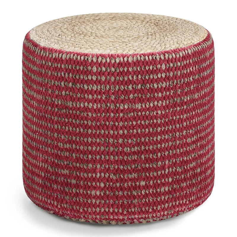 Larissa - Handcrafted Round Braided Pouf by Unique Piece Furniture
