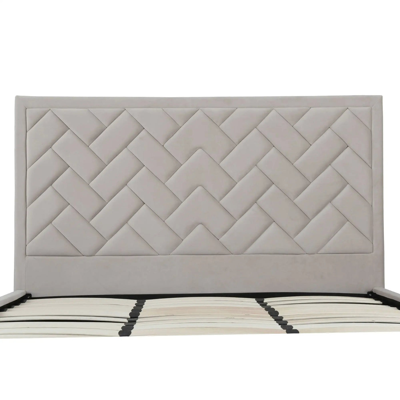 Crosby - Bed With Upholstered Headboard And Slats by HouseOfZazla