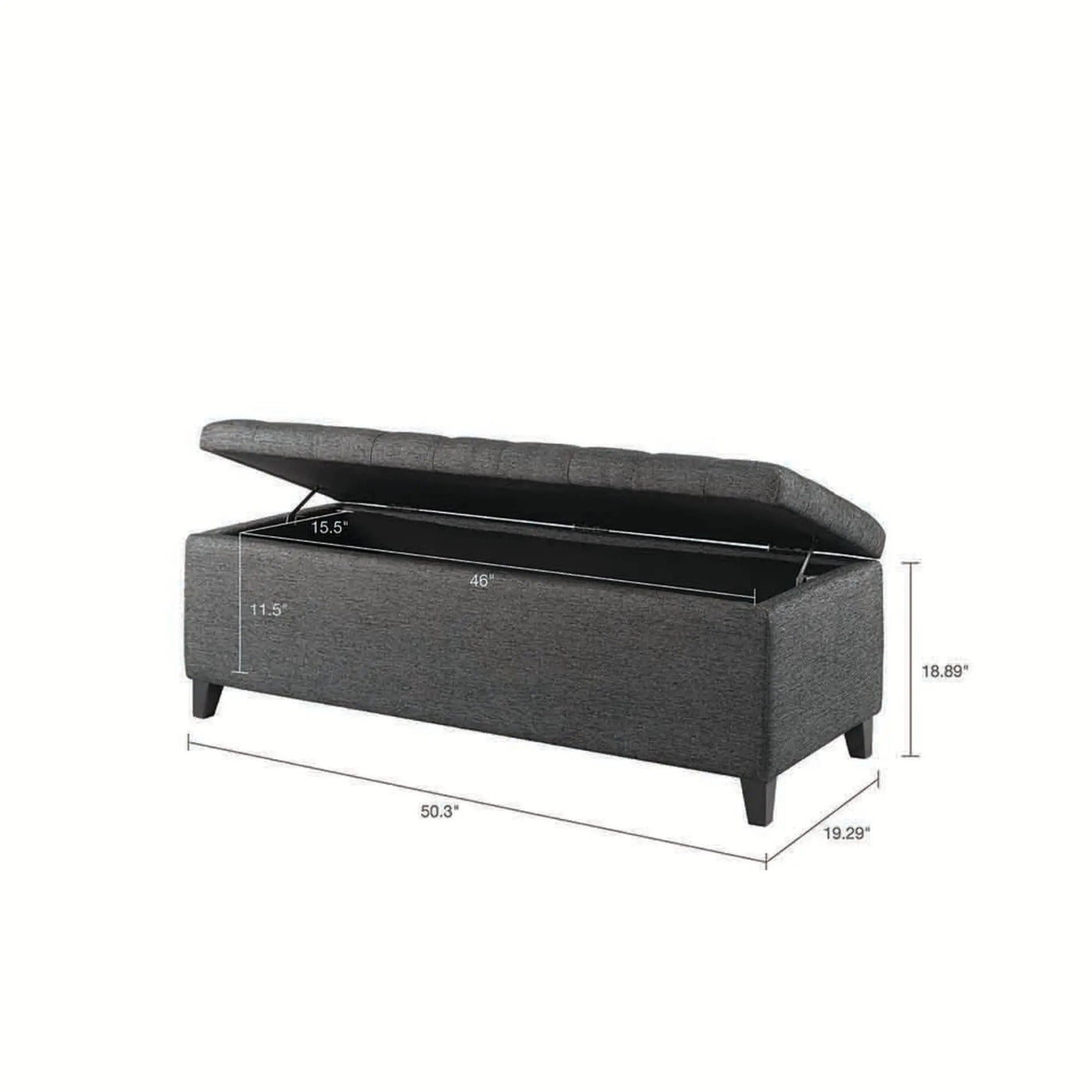 Elegant Design Tufted Top, Soft Close Storage Bench by HouseOfZazla