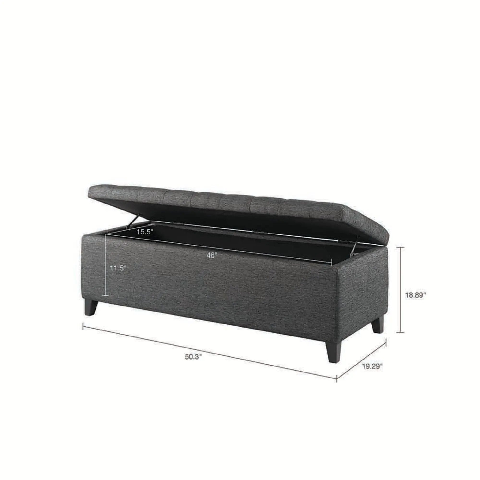Elegant Design Tufted Top, Soft Close Storage Bench by Unique Piece Furniture