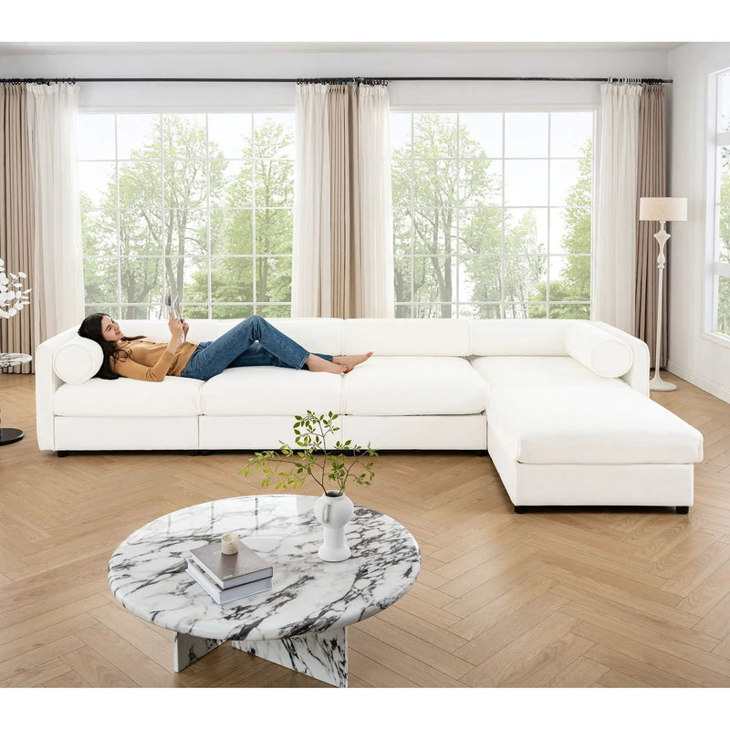 Contemporary Elegant Sofa With Storage And Ottoman by HouseOfZazla