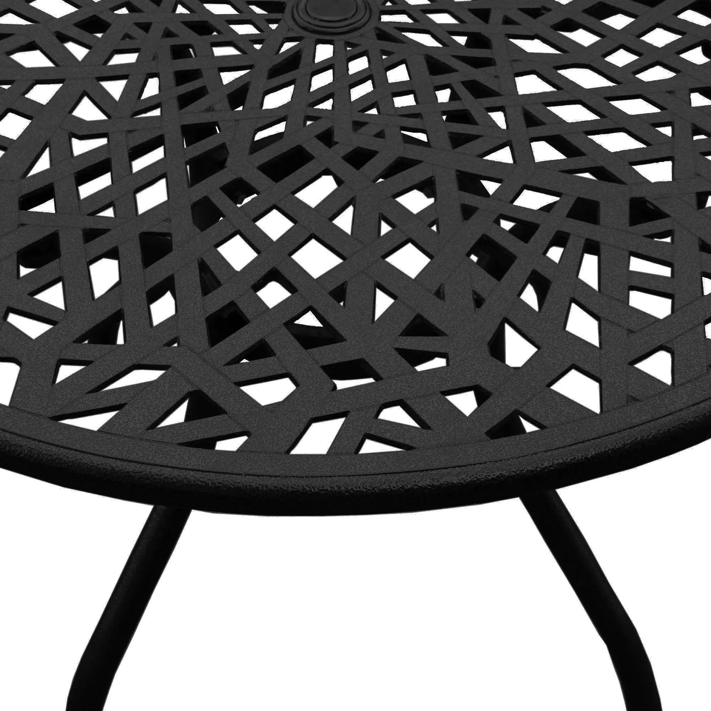 Outdoor Aluminum 5pc Round Patio Dining Set with Four Chairs by Sharicks
