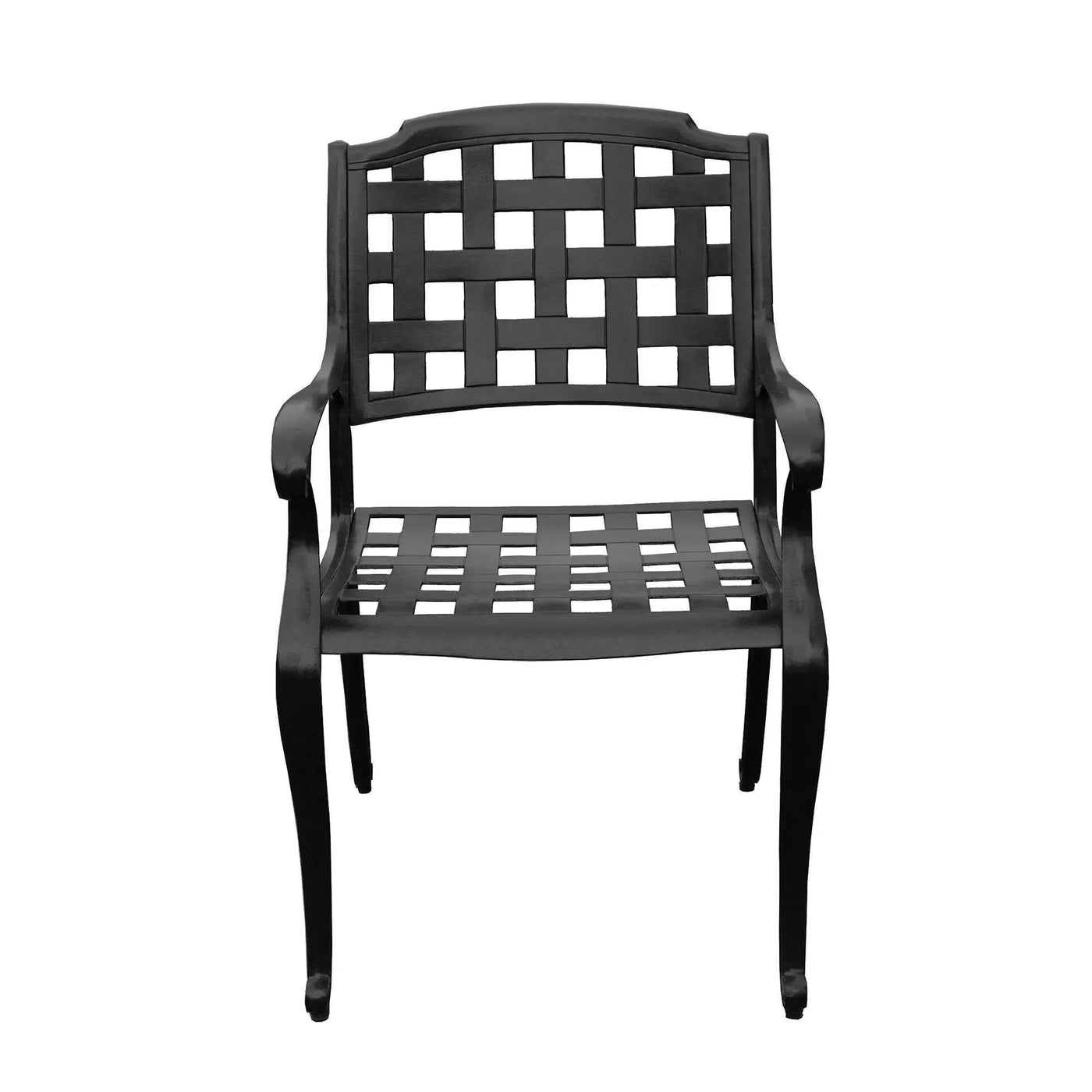 Outdoor Aluminum 5pc Round Patio Dining Set with Four Chairs by Sharicks