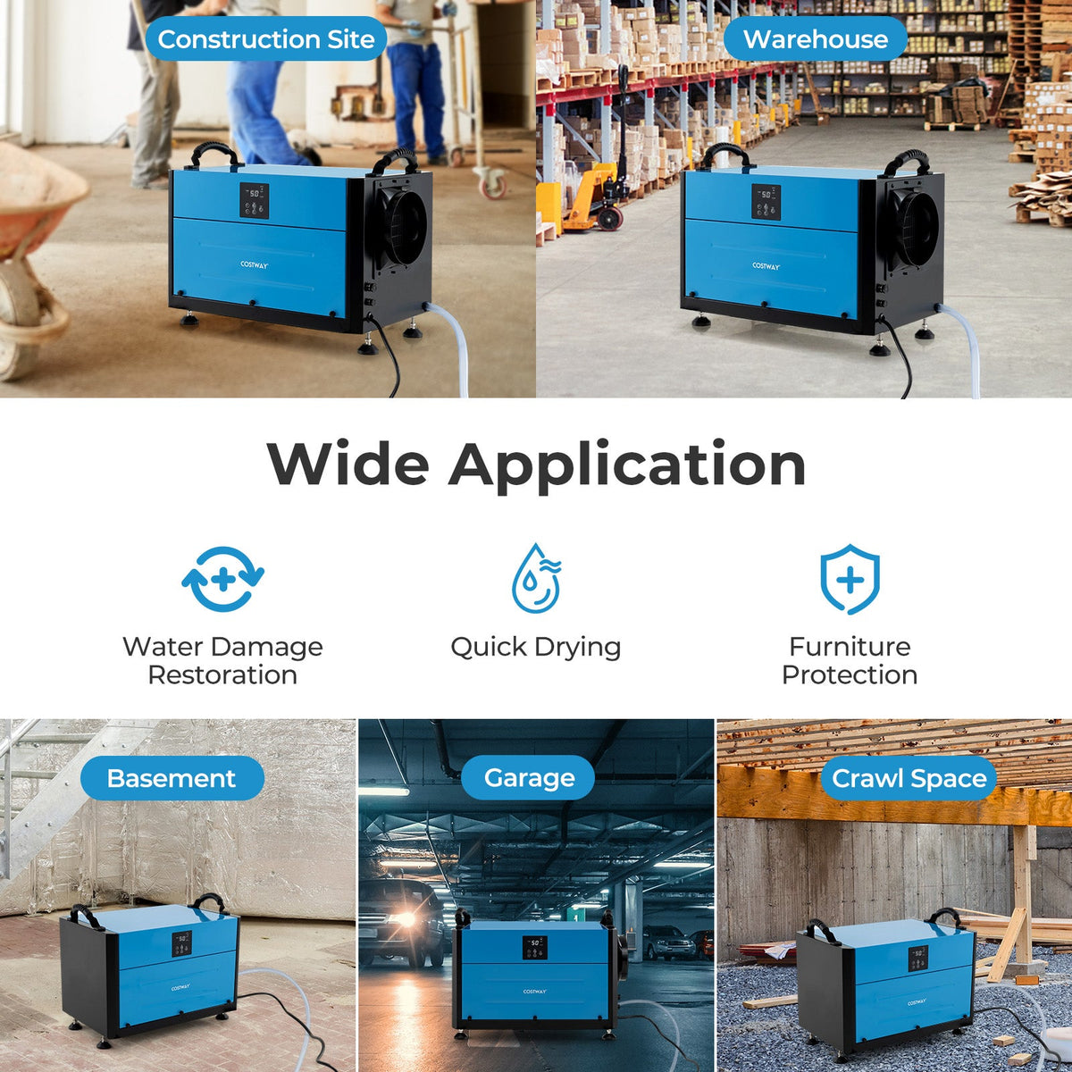 192 Pint Crawl Space Dehumidifier with 3 Modes and 24H Timer, photo 4 of 16