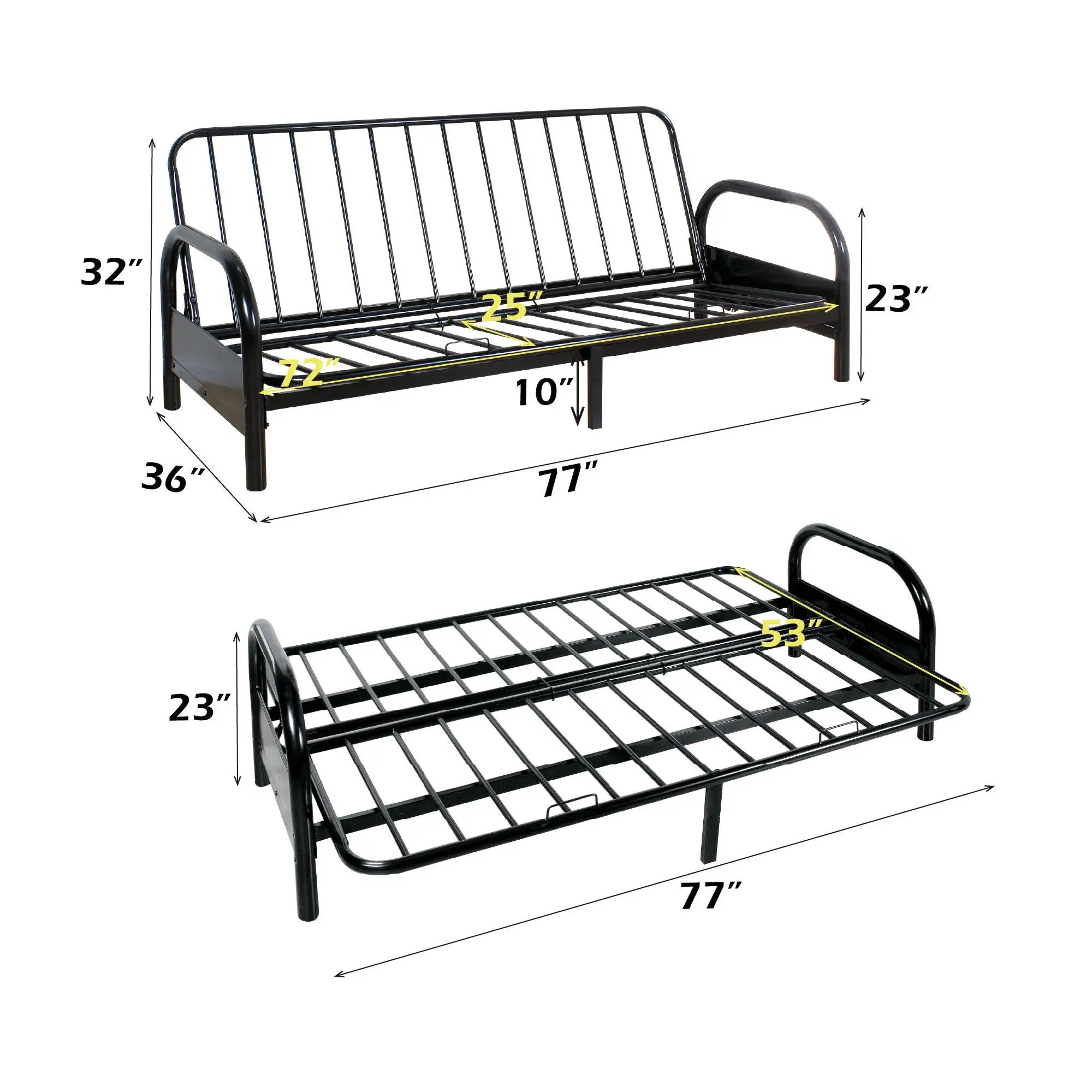 Alfonso - Adjustable Sofa Frame (Cushion Not Included) - Black by Unique Piece Furniture
