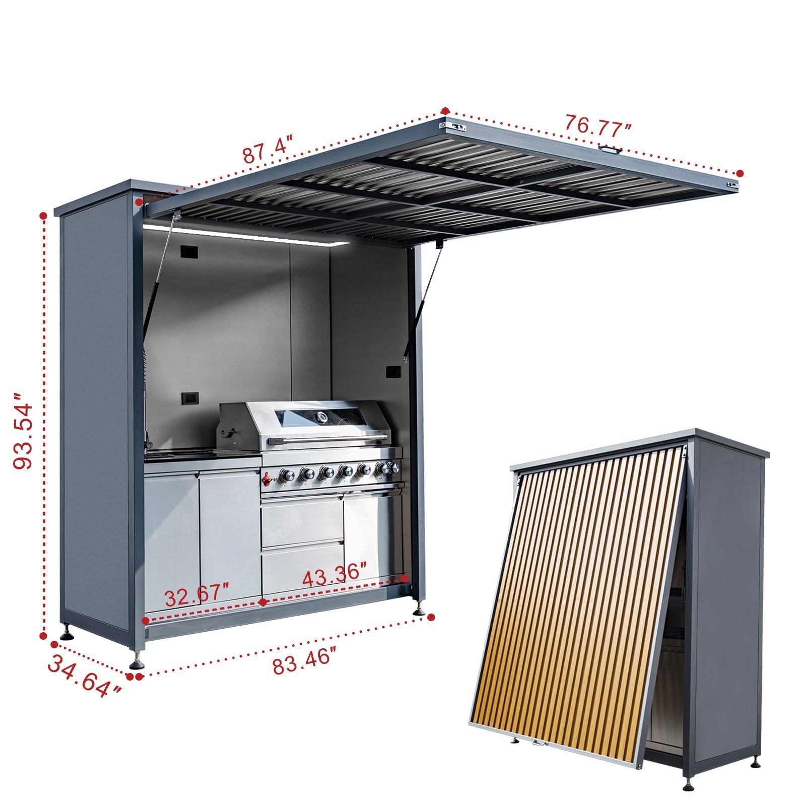 3FTx7FT BBQ House Outdoor Kitchen by HouseOfZazla