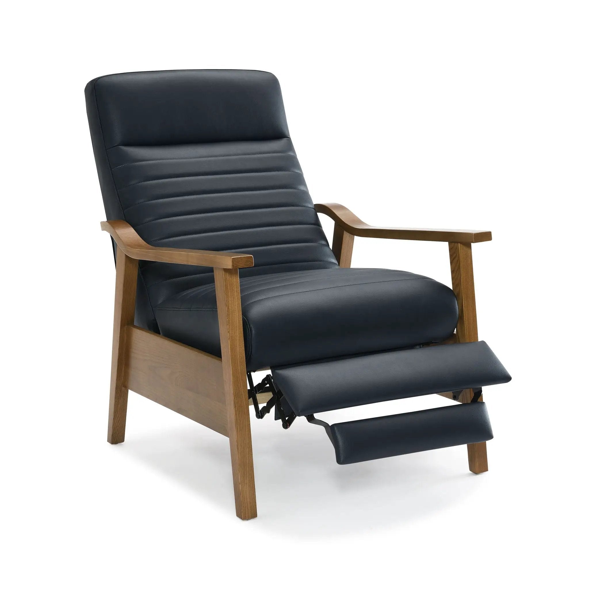 Asher - Modern Push Back Recliner With Wood Arms by HouseOfZazla