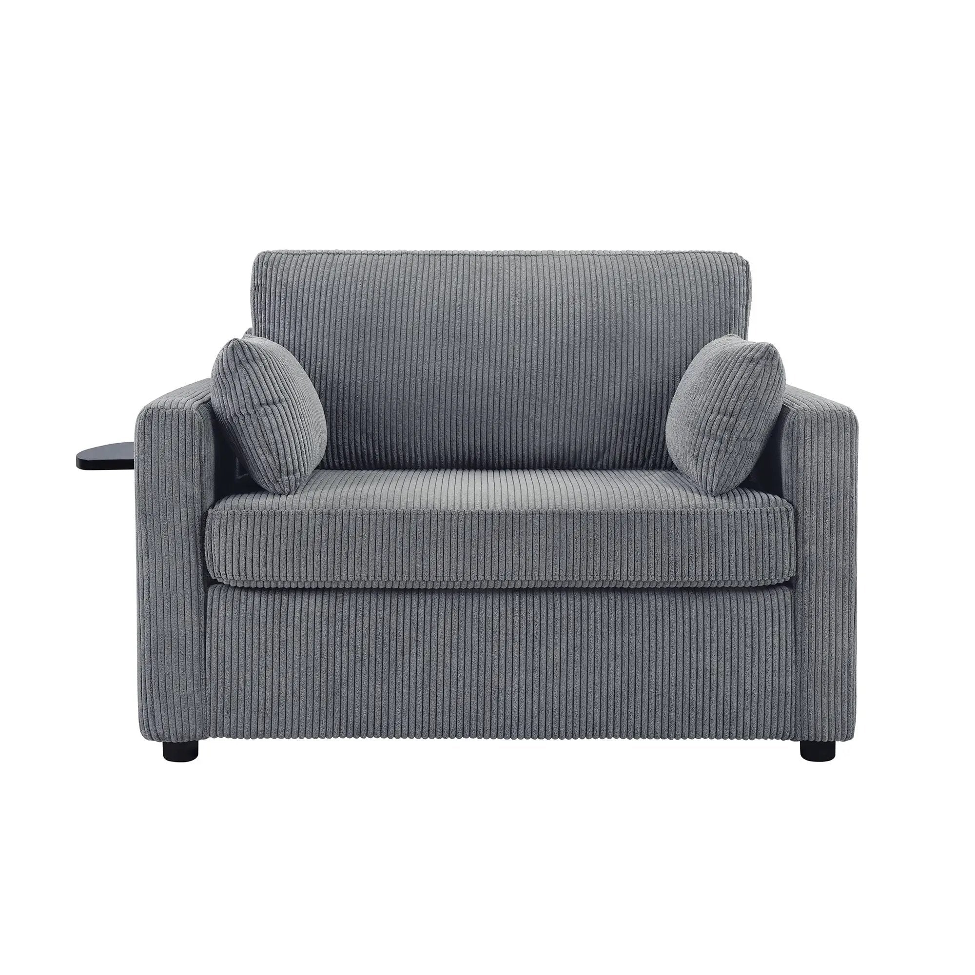 Sleeper Sofa With Foldable Mattress, USB Ports, Side Table & Storage Pocket by Unique Piece Furniture
