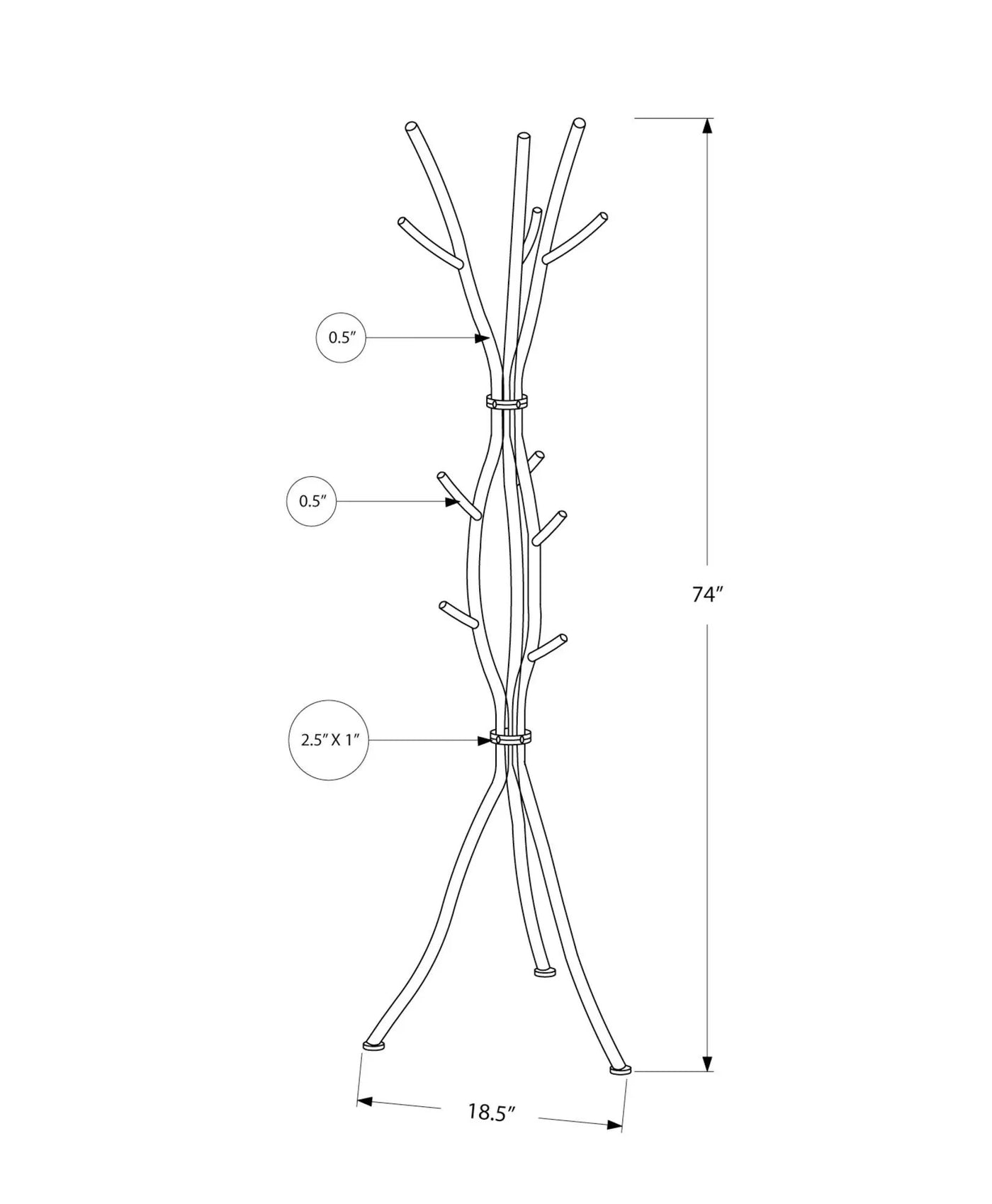Freestanding Coat Rack Hall Tree with 11 Hooks by HouseOfZazla