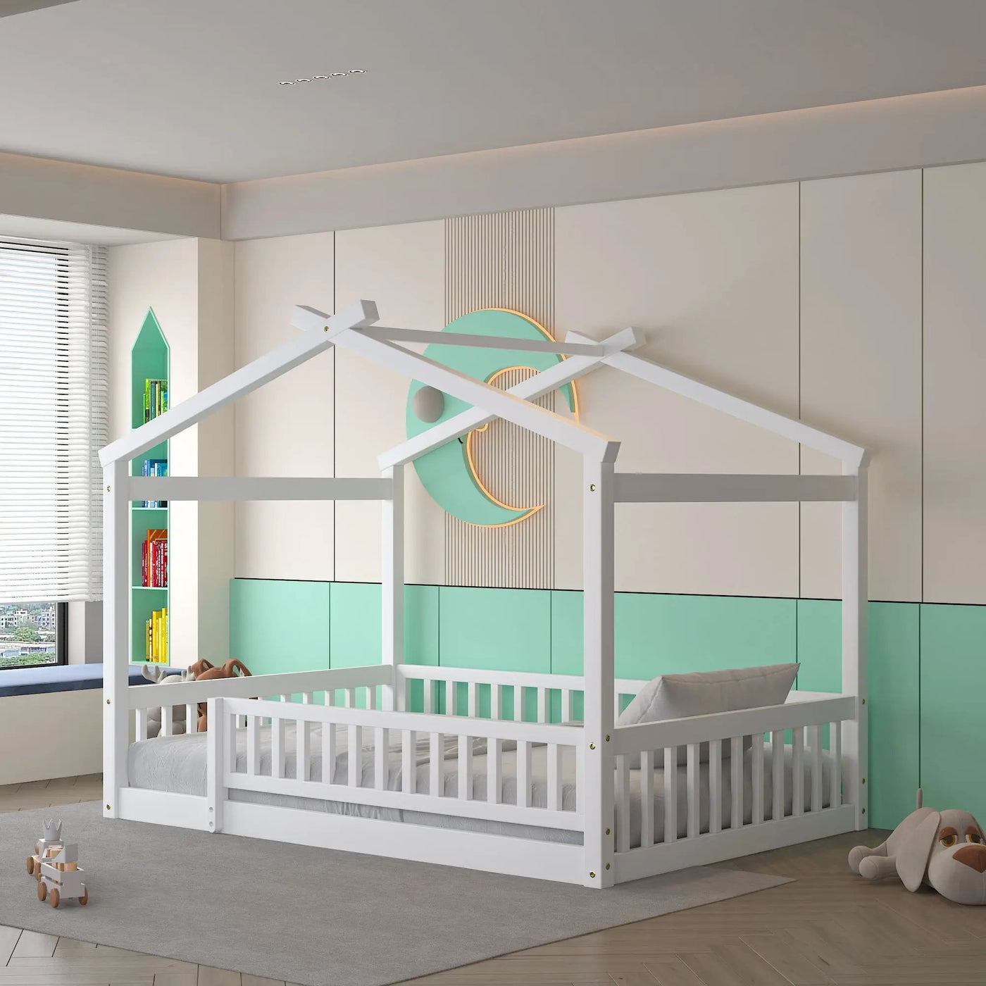 Bed House Bed Frame With Fence by Unique Piece Furniture