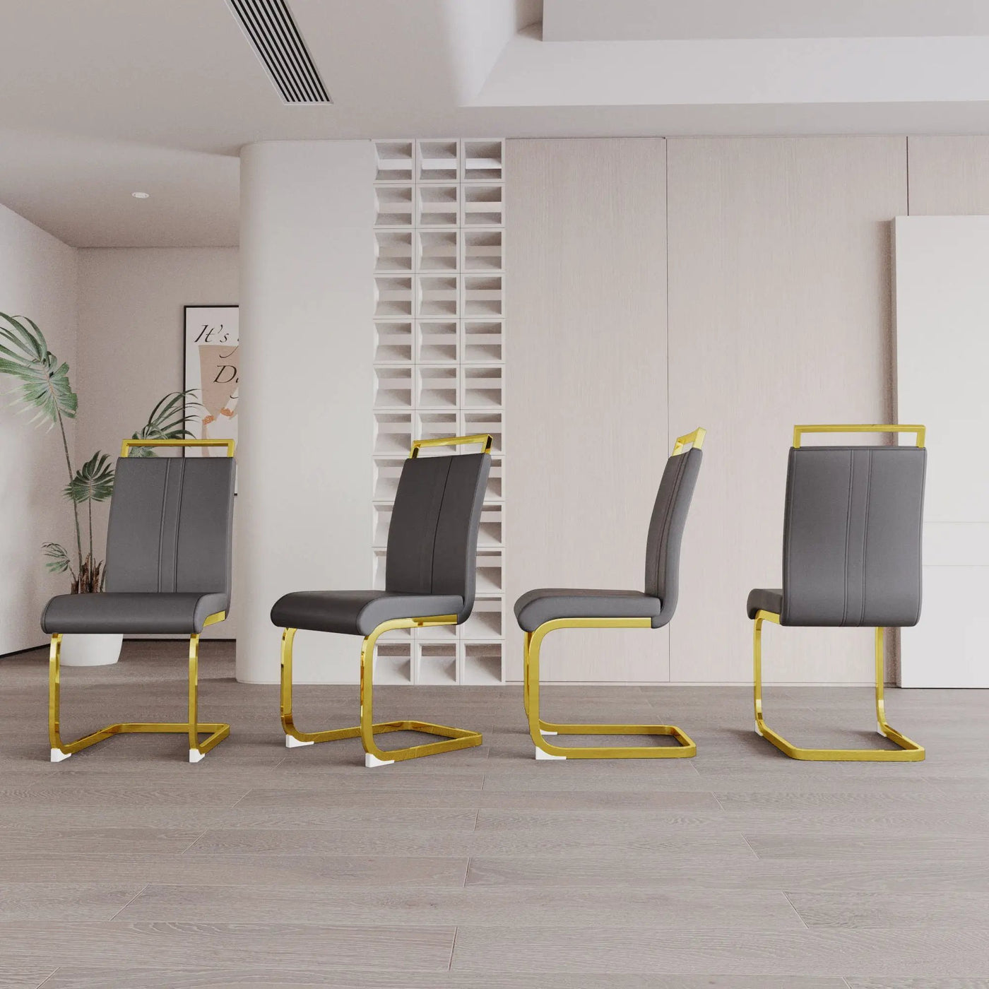 Side Dining Room Chair, Padded Seat High Back by Unique Piece Furniture
