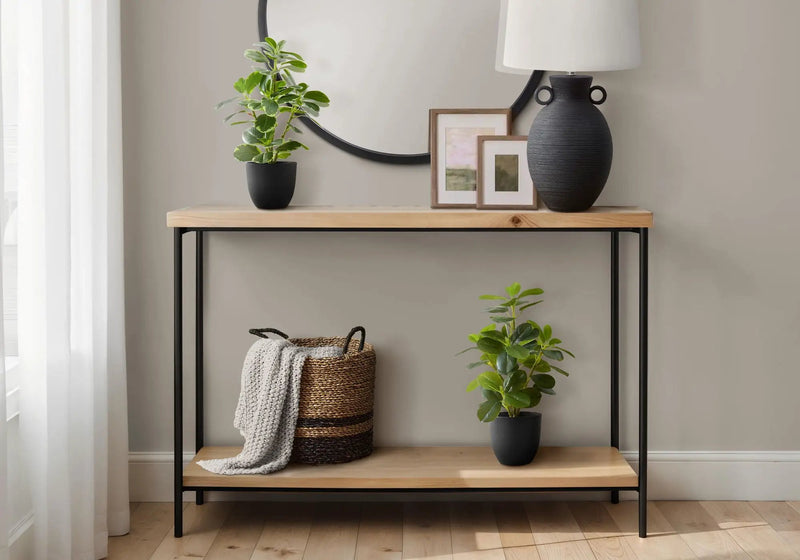14" Tall, Artificial Plant, Ficus, Indoor, Faux, Fake, Table, Greenery, Potted, Decorative (Set of 2) - Green / Black by Unique Piece Furniture