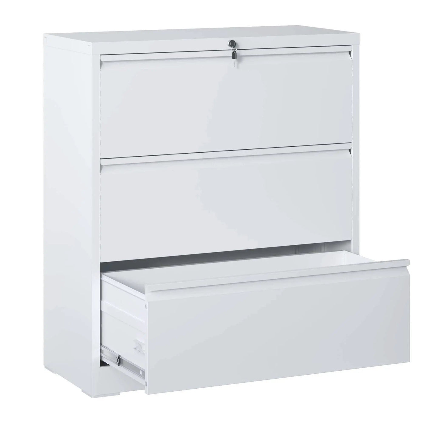 Lateral File Cabinet, Locking Heavy Duty, Anti-Tip Safety Interlock, Vertical Storage For Letter/Legal/A4 Files by HouseOfZazla