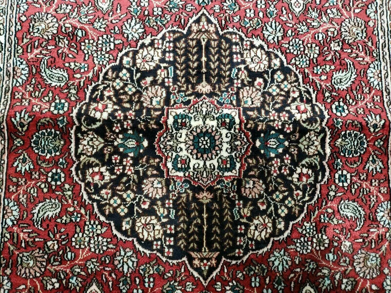 3' X 5' Vintage Fine Handmade India Oriental Kashmir Silk Rug 400 KPSI Wow by Jewel Rugs