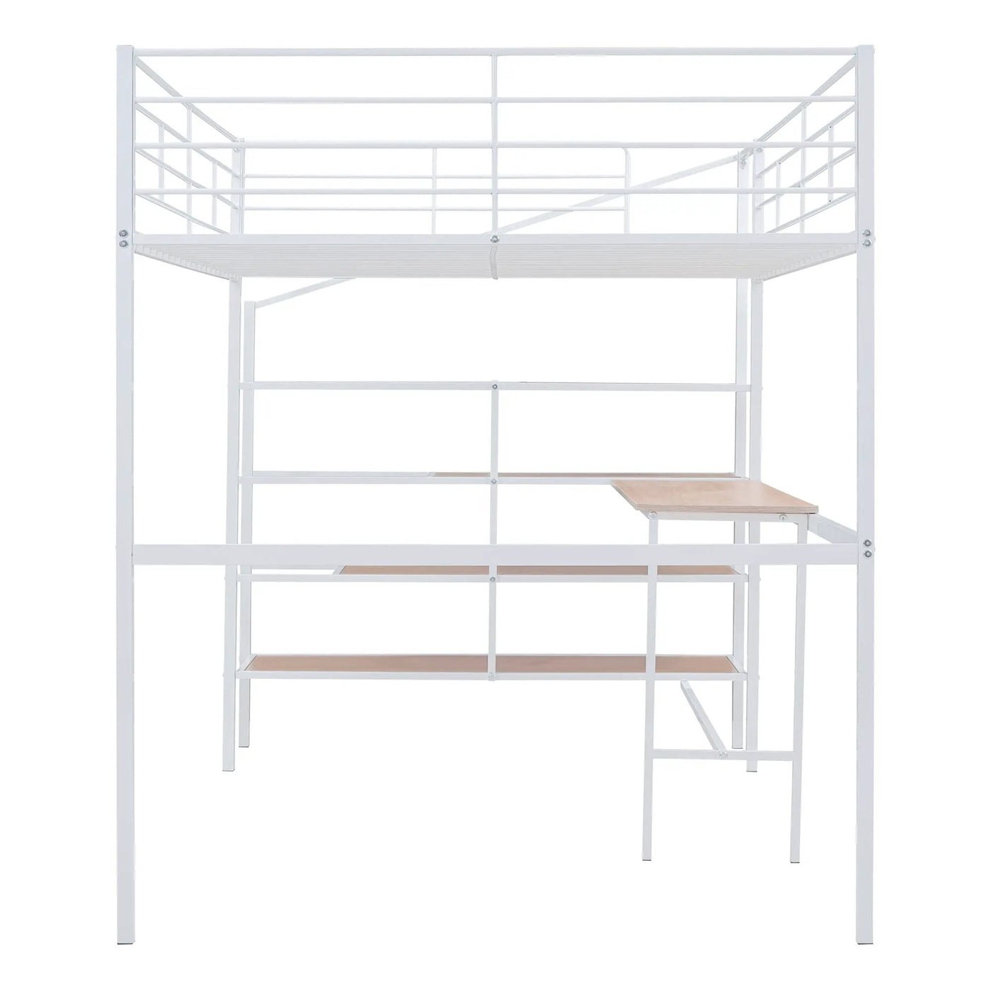 Loft Bed With Desk And Lateral Storage Ladder by HouseOfZazla