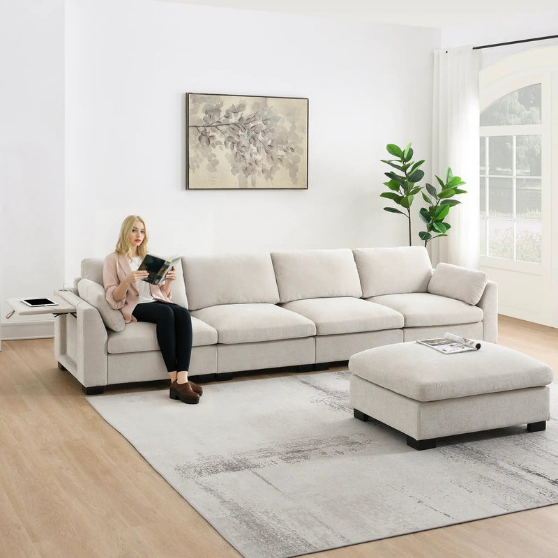 130" Modular Sectional Sofa by HouseOfZazla