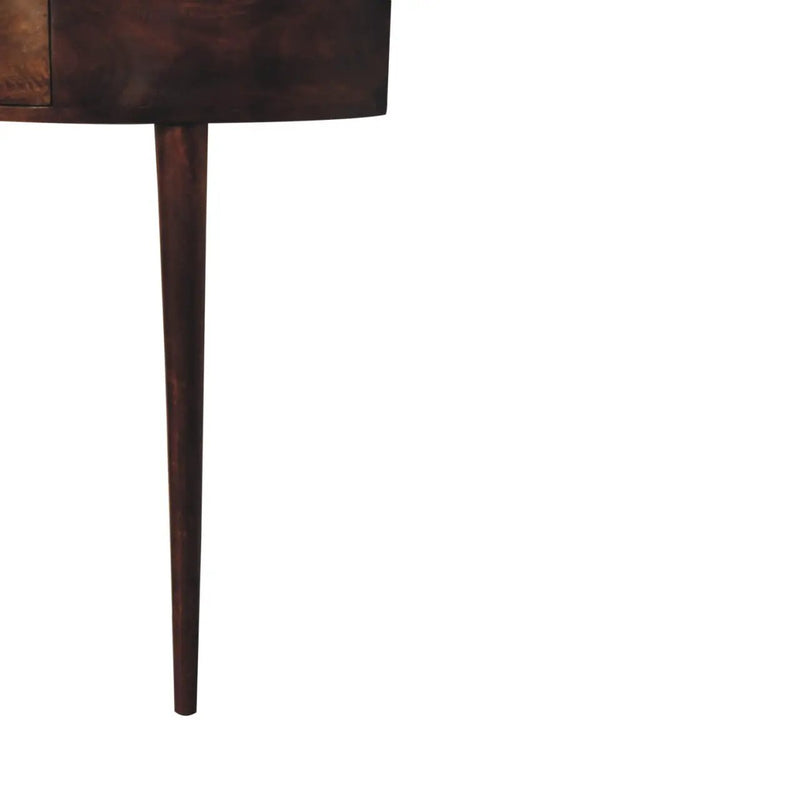 Solid Wood Backless Mounted Console, 1-Drawer, Chestnut by HouseOfZazla