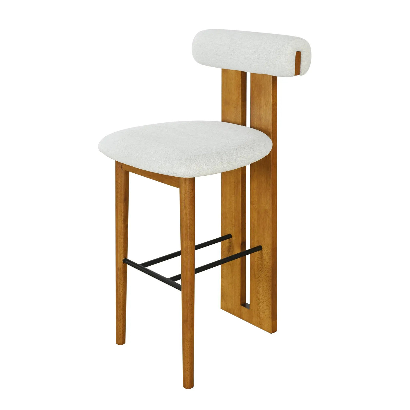 Renee Indoor Wooden Upholstered Barstool by HouseOfZazla