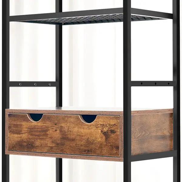 Dog Feeding Station, 3 Height Adjustable Raised Dog Bowls, Dog Feeder Station For Large Medium Dogs Cats, Dog Storage With Shelves - Black / Dark Brown by Unique Piece Furniture
