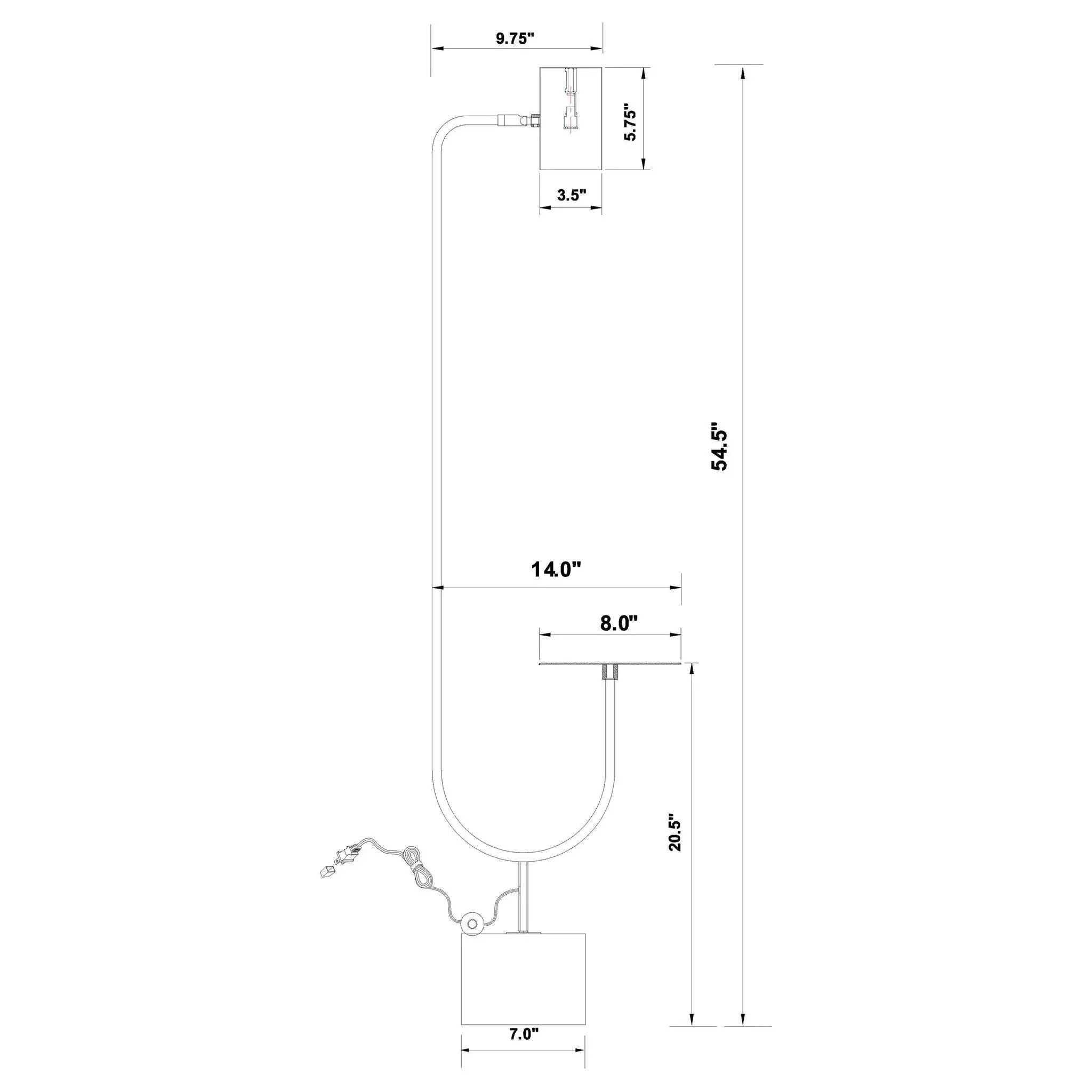 Corletta - Floor Lamp With Round Tray - Antique Brass by HouseOfZazla