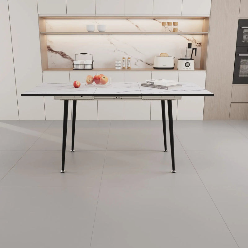 Modern Extendable Dining Table And Chair Set For 2 - 6 People by HouseOfZazla