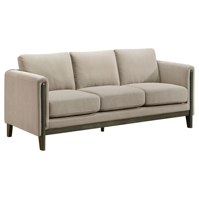 Islington 2-piece Upholstered Panel Arm Sofa Set Taupe by Unique Piece Furniture