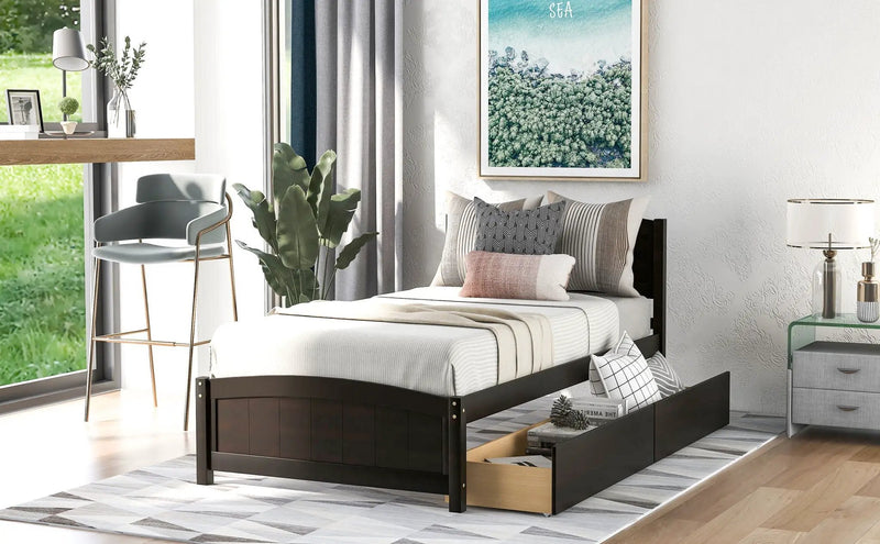 Platform Bed & Headboard, Footboard And Wood Slat Support by Unique Piece Furniture