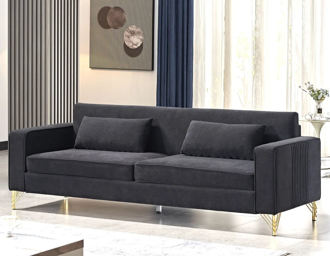 Aesthetic 3 Seater Couch With Classic Modern Appeal And Luxurious Soft Comfort by Unique Piece Furniture