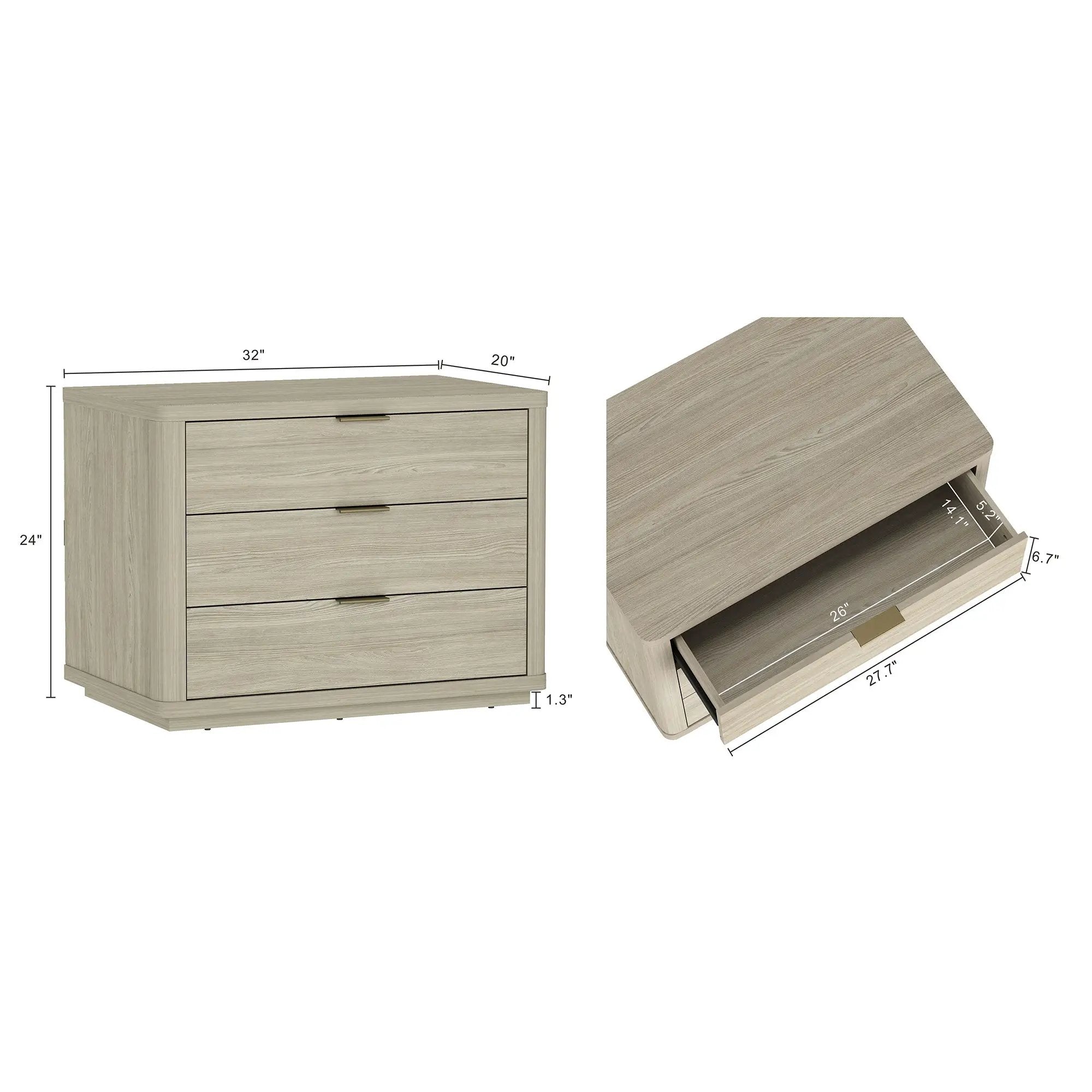 Evelyn 32" Nightstand by HouseOfZazla