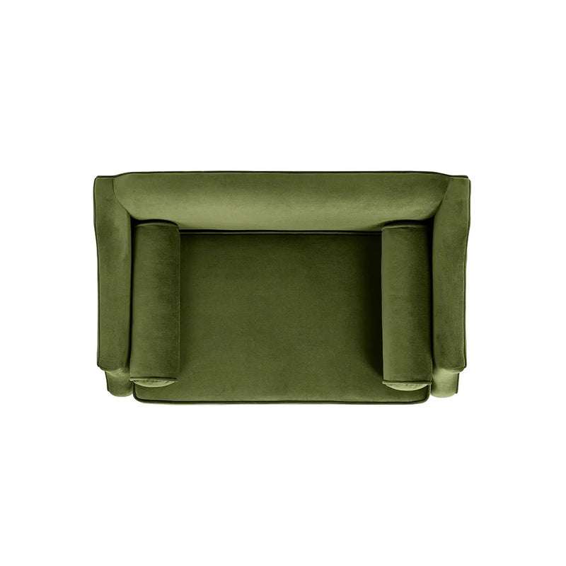 Paloma 35.5" Dog Sofa Bed - Medium in Olive by HouseOfZazla