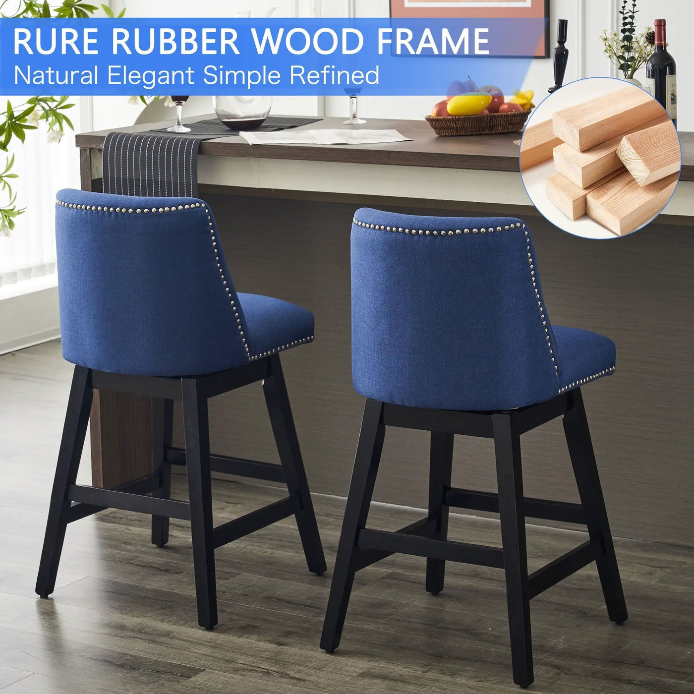 Upholstered Swivel Bar Stool by HouseOfZazla