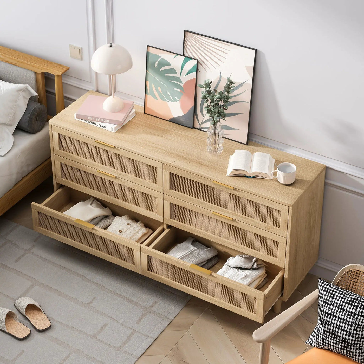 6 Drawer Storage Modern Cabinet For Bedroom by HouseOfZazla
