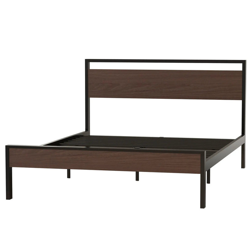 Ceres - Metal Bed With Wood Headboard & Footboard by Unique Piece Furniture