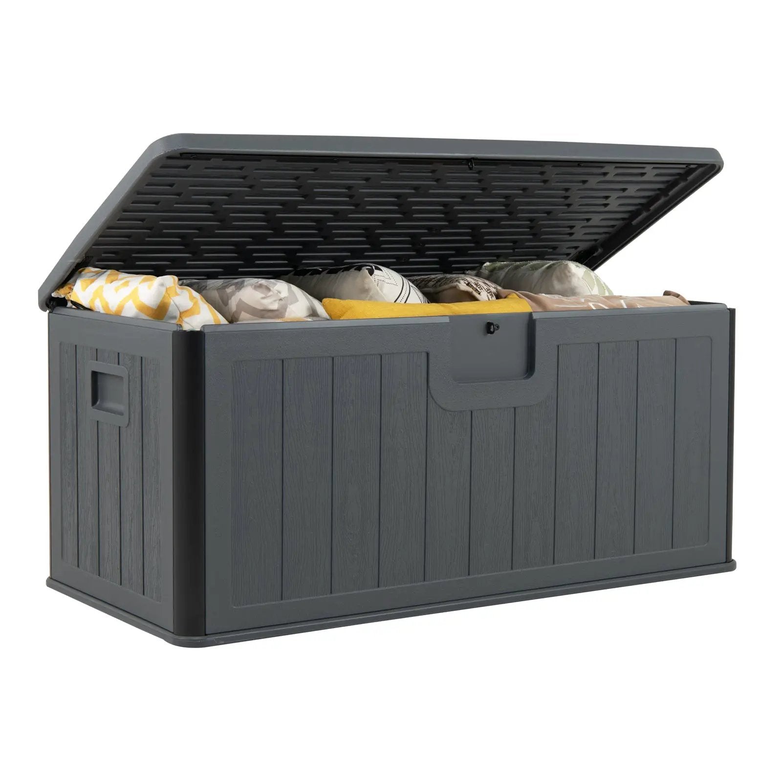 100 Gallon Large Deck Box with Lockable Lid for Patio by DirectDeals