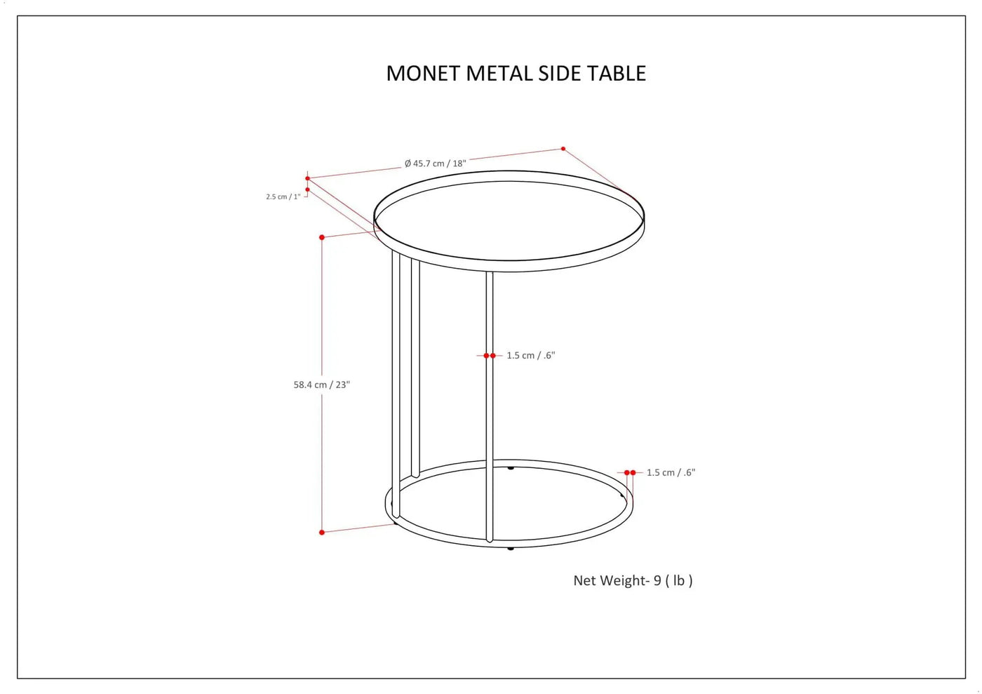 Monet - Metal Table by HouseOfZazla