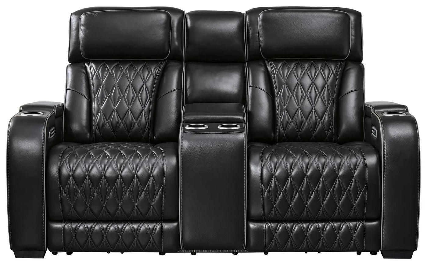 Boyington - Power Reclining Loveseat With Console/Adj Hdrst by Unique Piece Furniture