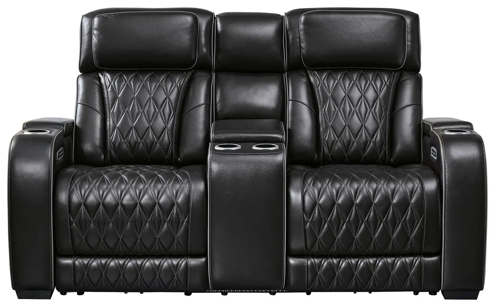 Boyington - Power Reclining Loveseat With Console/Adj Hdrst by Unique Piece Furniture