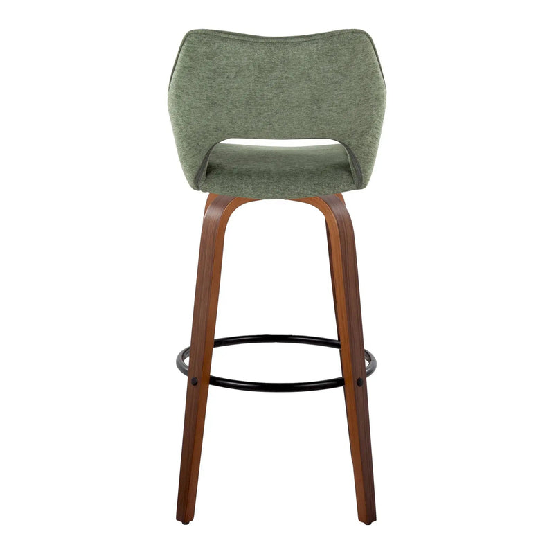 Mustang - Contemporary Fixed Height Barstool With Swivel & Round Footrest (Set of 2) by Unique Piece Furniture