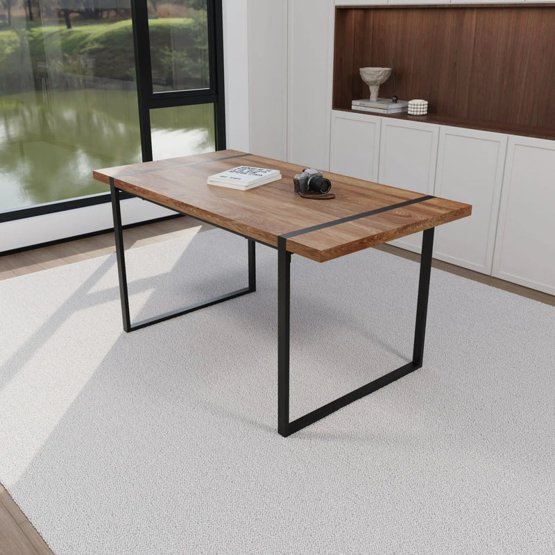 Rectangular Dining Table, 4 - 6 Person Capacity - Wood by HouseOfZazla