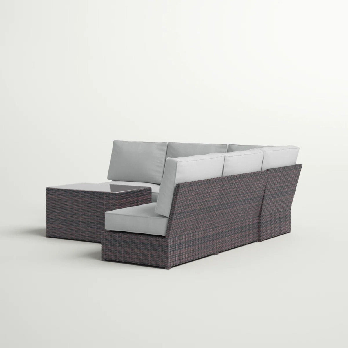 Modular 4 Person Outdoor Seating Group with Cushions - Espresso, photo 4 of 9