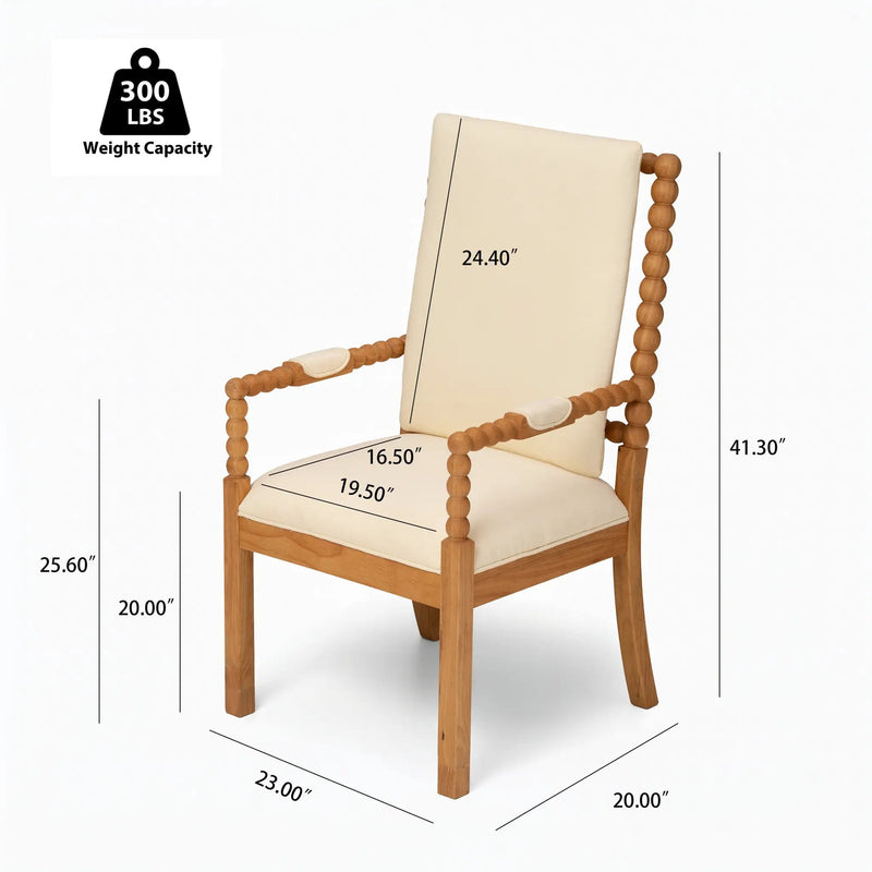 Set of 2 Rubber Wood Dining Chairs by HouseOfZazla