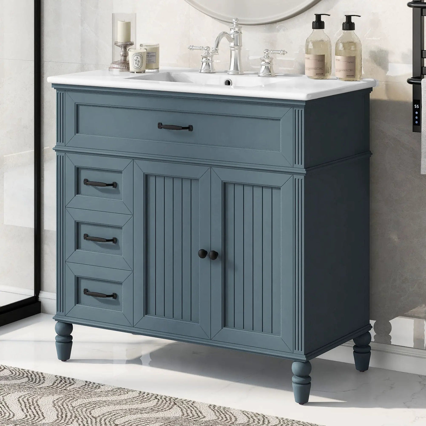 Bathroom Vanity With Sink, Freestanding Cabinet & Drawers by HouseOfZazla