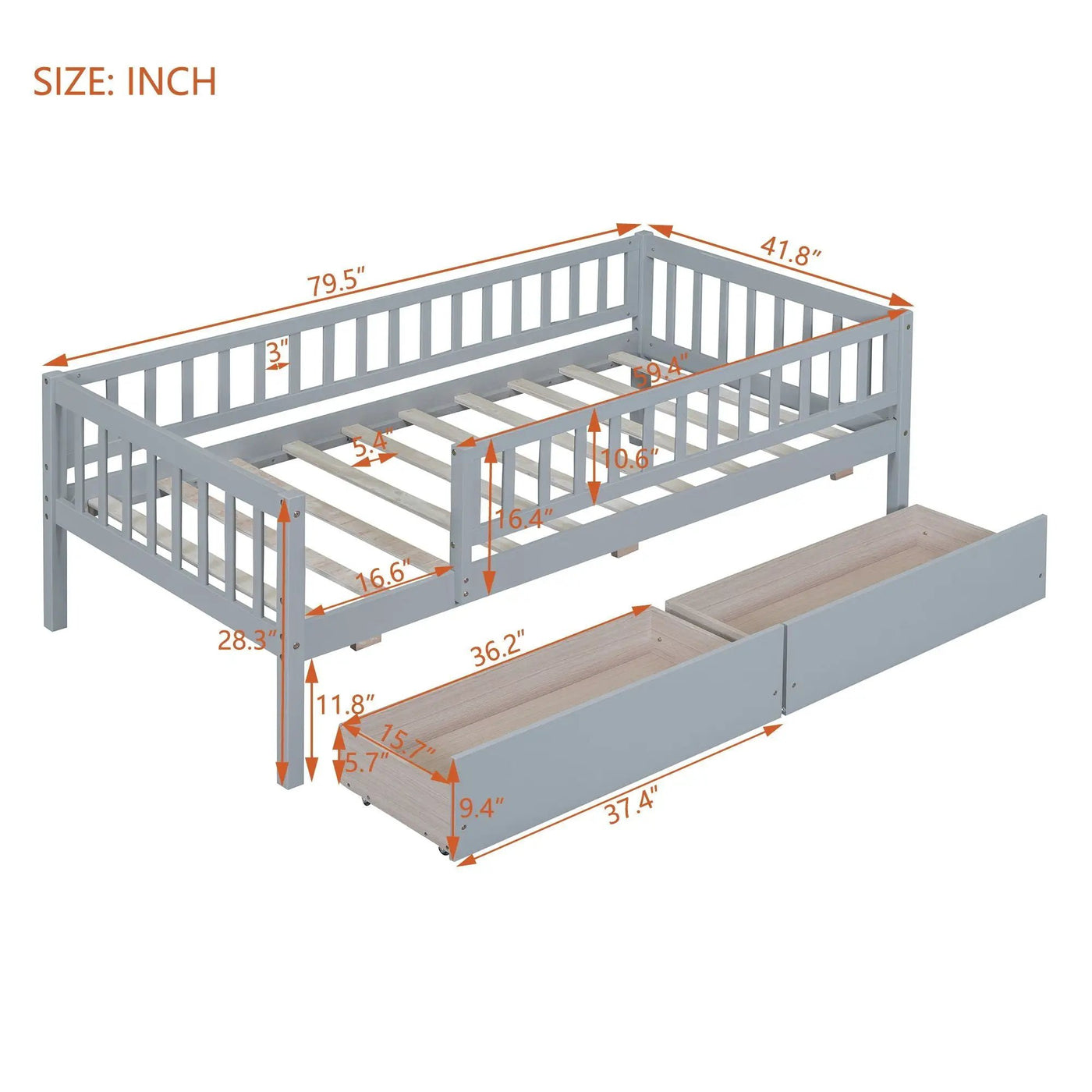 Multi Functional Wooden Daybed Bed by HouseOfZazla