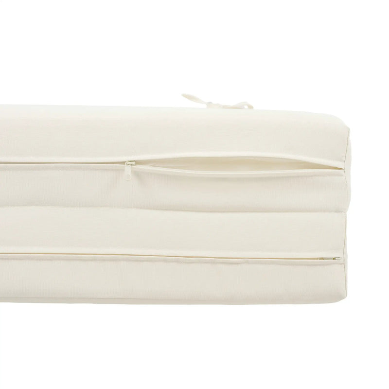 Outdoor Reclining Chair Cushion with Headrest in Beige by HouseOfZazla