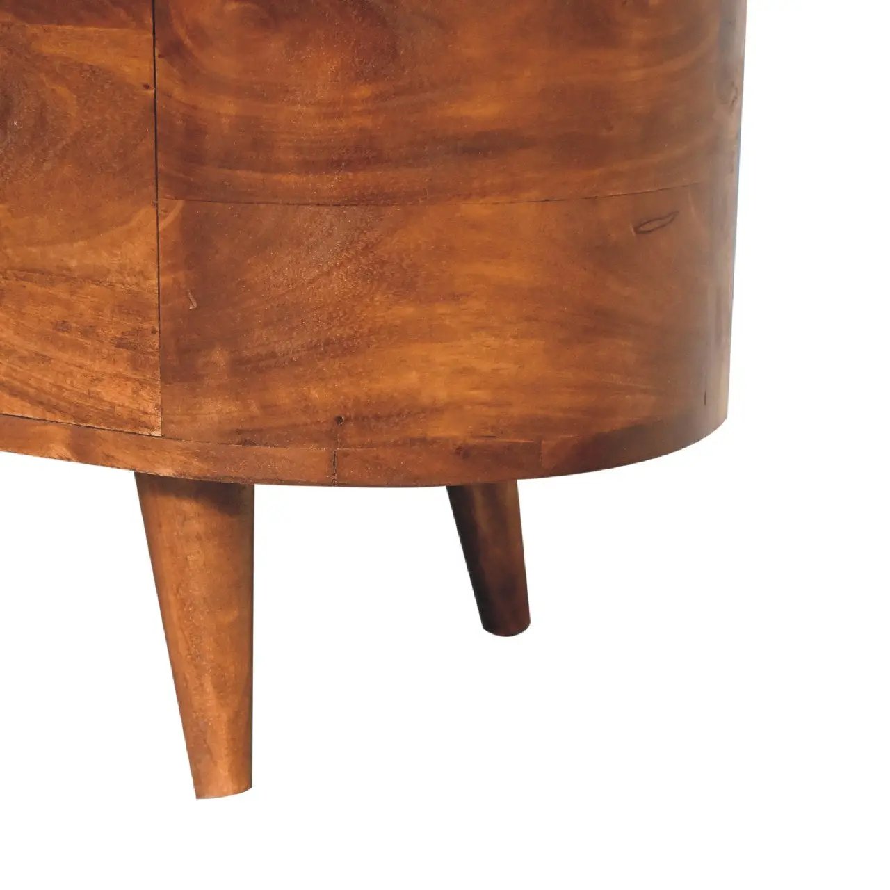 Solid Wood Chestnut Rounded Lid-Up Blanket Box by HouseOfZazla