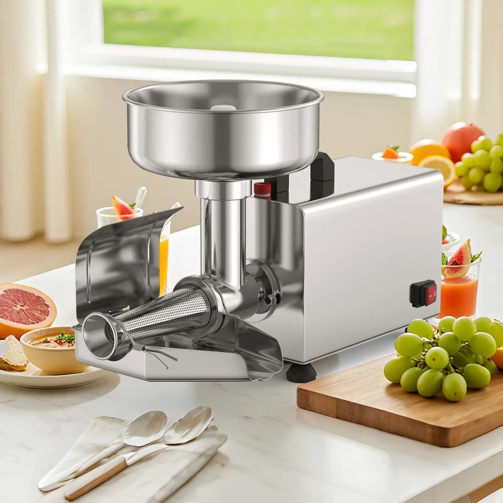 450W Electric Tomato Strainer Commercial Grade Food Mill Stainless Steel Sauce Maker by DirectDeals